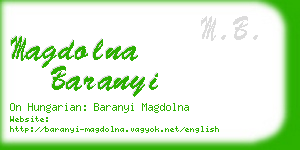 magdolna baranyi business card